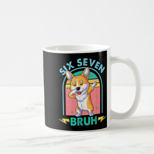 Mug Funny 67 Meme Dog Six Seven Bruh Kids Boys Tee  (Droite)