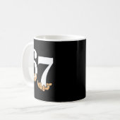 Mug Funny 67 Meme Hands Slang Gen Alpha Six Seven 6 7 (Devant gauche)