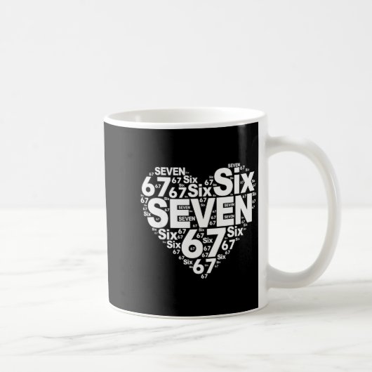 Mug Funny 67 Meme Six Seven Heart Matching Couples Val (Droite)