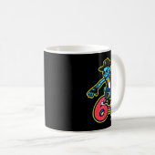 Mug Funny 67 Skeleton Skater Meme Retro Skateboarding (Devant droit)