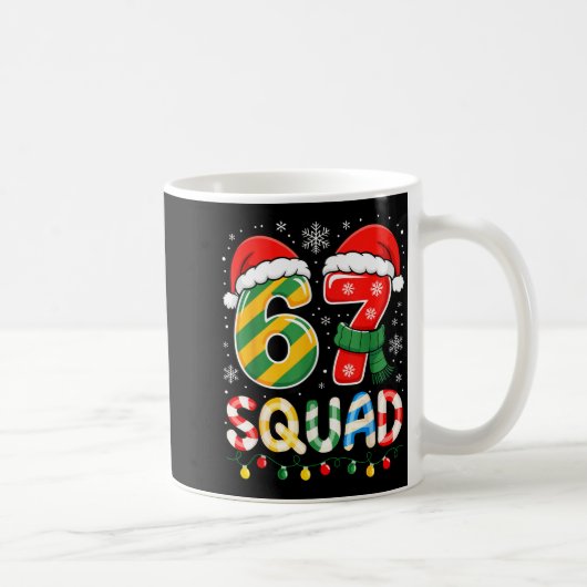 Mug Funny 67 Squad Candy Cane Santa Hat Christmas Men (Droite)