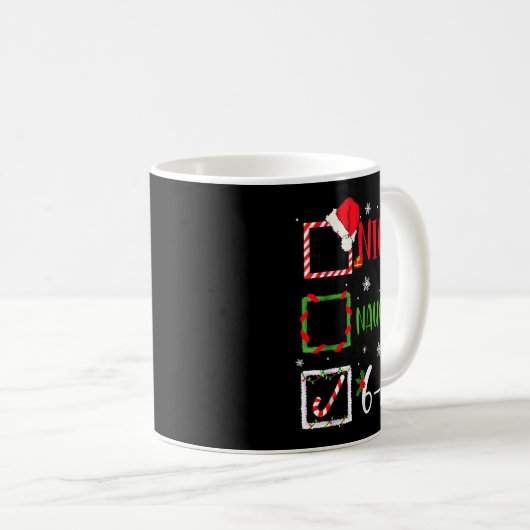 Mug Funny 6-7 Meme Nice Naughty 67 Christmas Brain Rot (Devant droit)