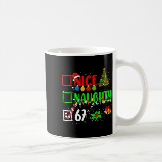 Mug Funny 6-7 Meme Nice Naughty 67 Christmas Brain Rot (Droite)