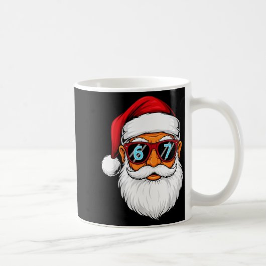 Mug Funny 6 7 Six Seven Meme Santa Face Christmas Men (Droite)