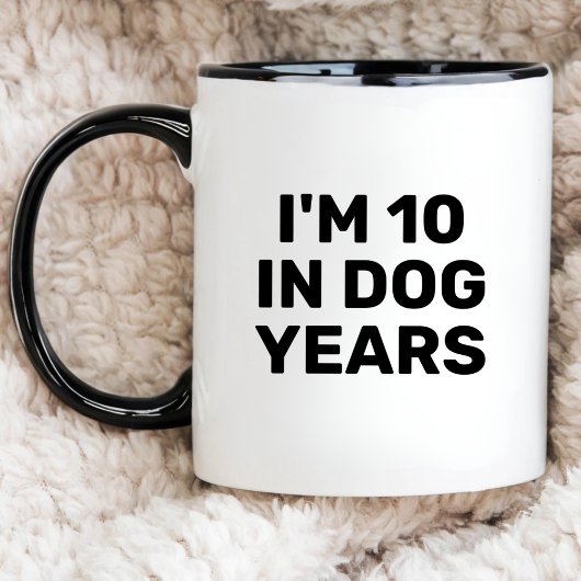 Mug Funny 70e anniversaire J'ai 10 ans dans les années
