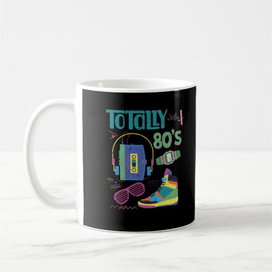 Mug Funny 80s Musique Old School 1980s Party (Gauche)