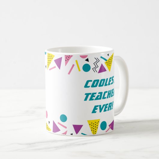 Mug Funny 80s Slang Merci enseignant (Devant droit)