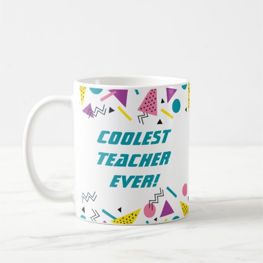 Mug Funny 80s Slang Merci enseignant (Gauche)