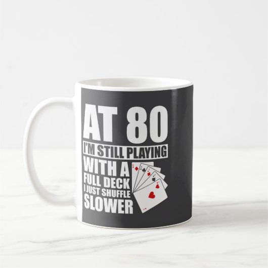 Mug Funny 80th Birthday Ker Player 80 Year Old Retro  (Gauche)