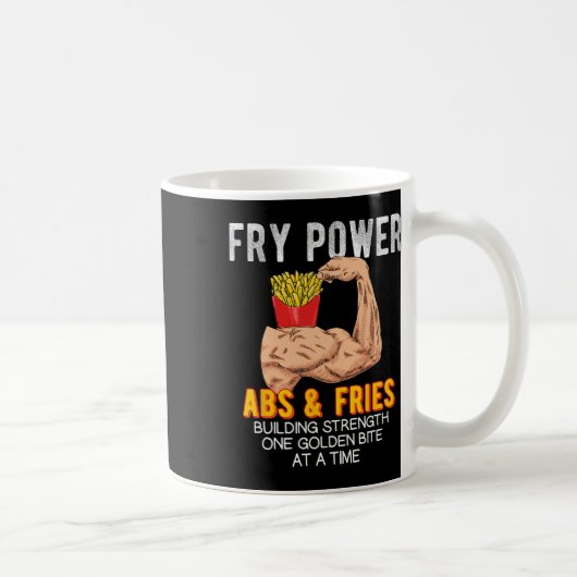 Mug Funny Abs Exercice Fries Français Muscle Building  (Droite)