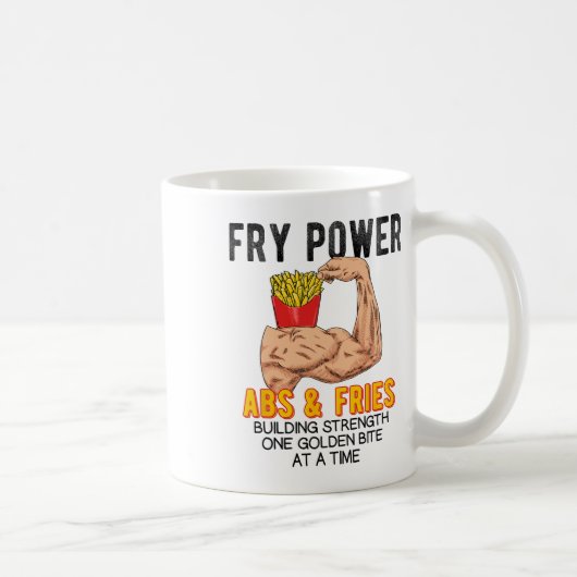 Mug Funny Abs Exercise French Fries Muscle Building Bo (Droite)