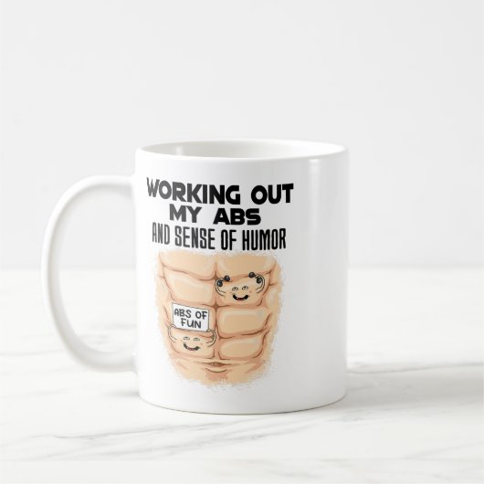 Mug Funny Abs Exercise Muscle Building Bodybuilding  (Gauche)