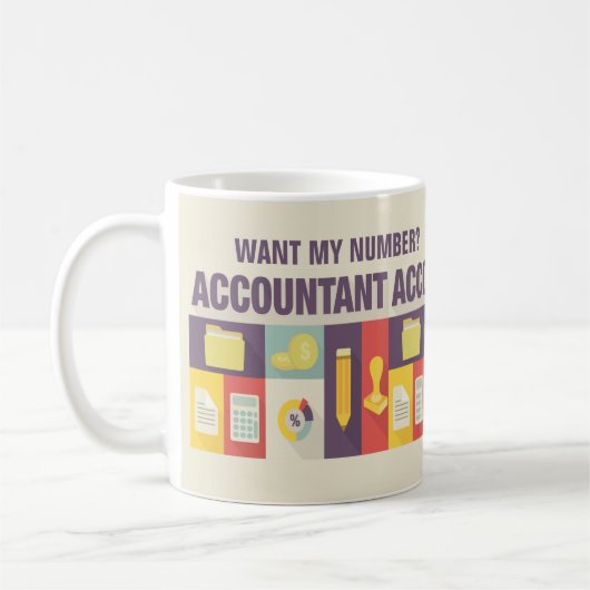 Mug Funny Accountant Iconic Design Custom (Gauche)