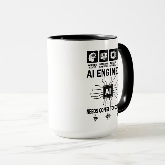 Mug Funny AI Engineer Coding Programmer Developer Tech (Devant droit)