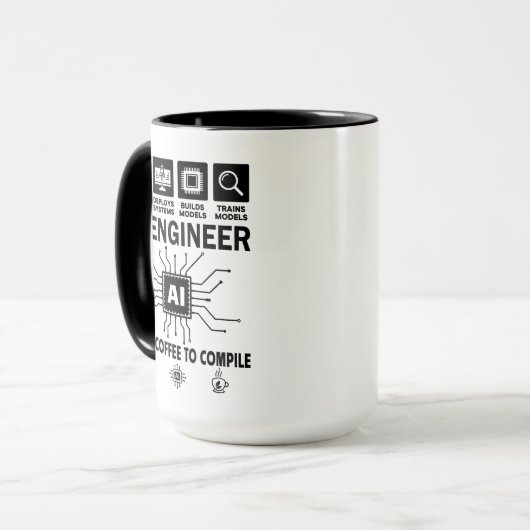 Mug Funny AI Engineer Coding Programmer Developer Tech (Devant gauche)