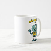 Mug Funny Ai Robot With Ask Anything Quote _ Geek Tee  (Devant droit)