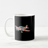Mug Funny Airplane Christmas Graphics Lights Lover  (Gauche)