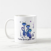 Mug Funny Alien Cats | Take Us To Your Litter (Gauche)