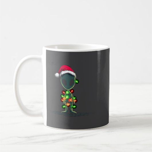 Mug Funny Alien Christmas Graphics Lights Lover Extrat (Gauche)