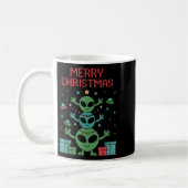 Mug Funny Alien Trio Merry Ugly Christmas Santa Hat Xm (Gauche)
