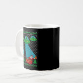 Mug Funny Alien Ufo Santa Sleigh Ugly Christmas Sweate (Devant gauche)