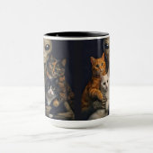 Mug Funny Alien with Cats Renaissance Art (Centre)