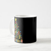 Mug Funny Alphabet Christmas Tree Graphic Abc A-z Teac (Devant gauche)