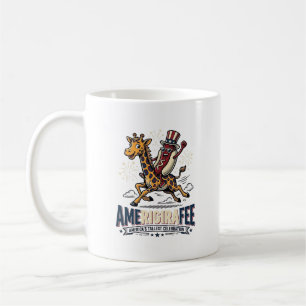 Mug Funny Amerigiraffee Patriotique Giraffe Chemise Ho
