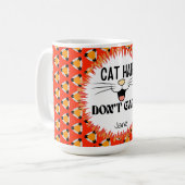 Mug Funny Amoureux des chats rouge orange noir (Devant gauche)