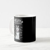 Mug Funny Anatomy Alaskan Malamute Dog Lover  (Devant gauche)