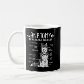 Mug Funny Anatomy Alaskan Malamute Dog Lover  (Gauche)