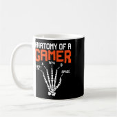 Mug Funny Anatomy Of A Gamer Skeleton Hand Gaming (Gauche)