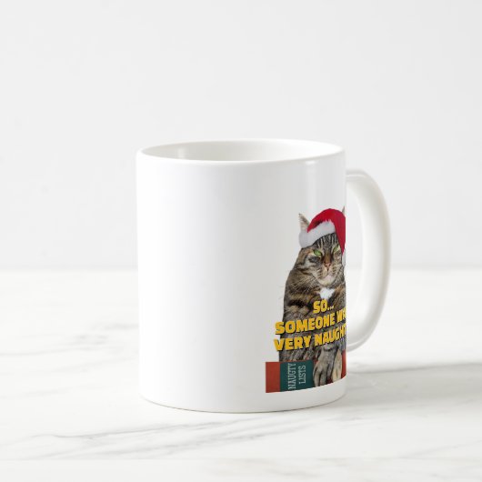 Mug Funny angry cat Christmas  (Devant droit)