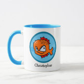 Mug Funny Angry Goldfish Personnalisé (Gauche)