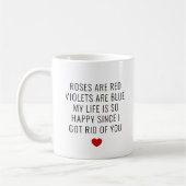 Mug Funny Anti-Valentines Poème Singles Coeur Rouge (Gauche)