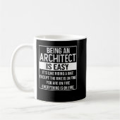 Mug Funny architect design saying (Gauche)
