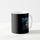 Mug Funny Art Japanese Monster Kaiju In Van Gogh Starr (Devant droit)