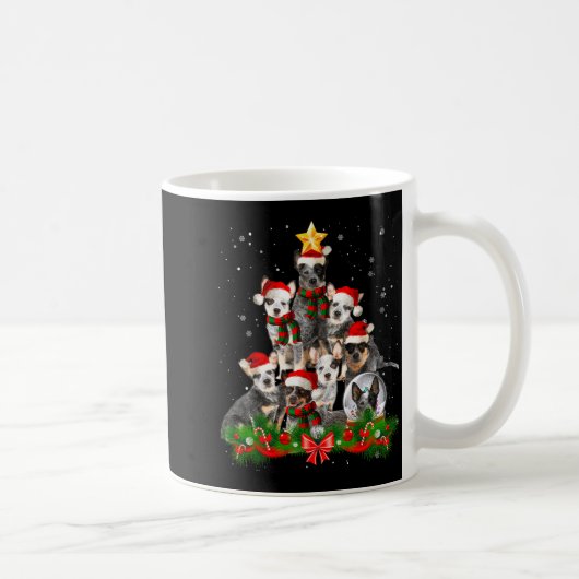 Mug Funny Australian Cattle Dog Dog Christmas Tree - B (Droite)