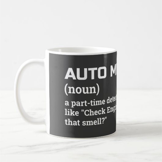 Mug Funny Auto mécanicien café coupe (Gauche)
