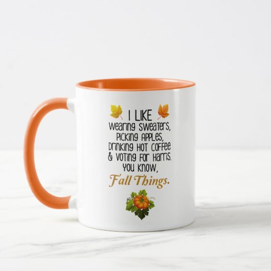 Mug Funny Automne 2024 Novembre Élection Pro-Harris (Gauche)