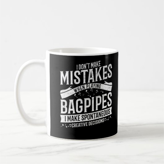Mug Funny Bagpipe Musician Music Loud Bagpiper (Gauche)