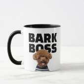 Mug Funny Bark Boss Dog Photo Personalized (Gauche)
