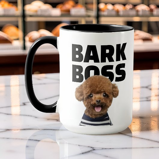 Mug Funny Bark Boss Dog Photo Personalized