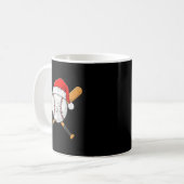 Mug Funny Baseball Ball Santa Hat Xmas Pajamas Players (Devant gauche)