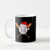 Mug Funny Baseball Ball Santa Hat Xmas Pajamas Players (Gauche)