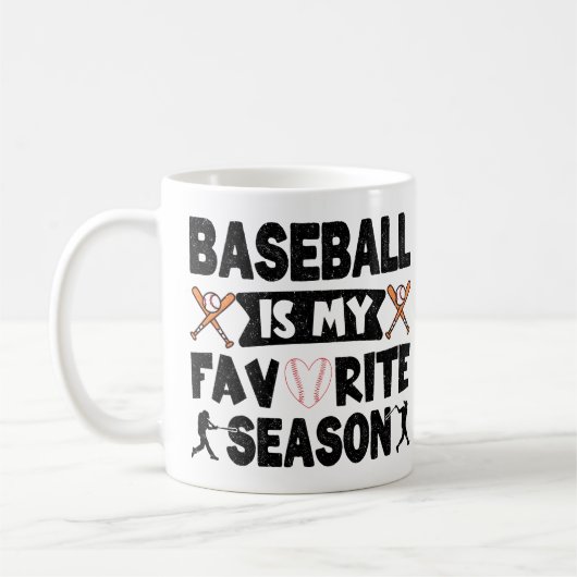 Mug Funny Baseball Est Mon Cool De Saison Préféré Base (Gauche)