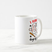 Mug Funny Baseball I Survived 67 Days Of School Design (Devant droit)