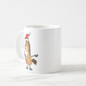 Mug Funny Bay Horse in Santa Hat Christmas (Devant gauche)