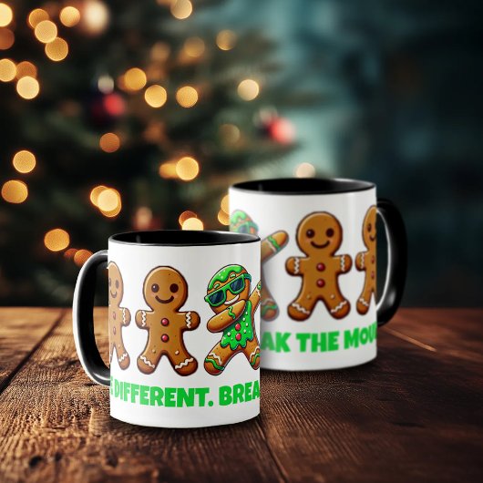 Mug Funny Be Different Break the Mold Gingerbread Homm