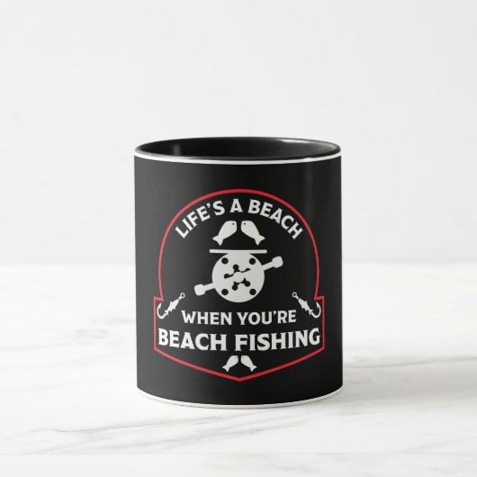 Mug Funny Beach Fishing (Centre)